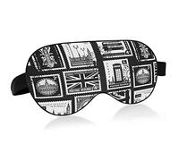 Masques pour les yeux Union Jack, Parlement, Big Ben et Londres Blocs de couverture Masque de sommeil léger Cache-ombre avec bandeau relaxant pour les yeux avec sangle de tête réglable pour hommes fem