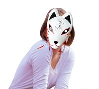Masques qui couvrent complètement les visages de renard - masques de démon de renard japonais, vêtements de visage parfaits pour le jeu de rôle Halloween et le cosplay anime | Parfait pour les accesso