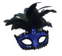 Masques Soirée Bal Masqué Unisex Déguisement Confortable et Léger Décoration Art Soirée Déguisement Mystérieux Loup en Dentelle Soirée Costume Festif Adulte Décontractés Décorations (Blue, One Size)