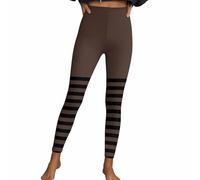 Masrin Legging d'Halloween pour femme - Sexy - Mince - Pantalon rayé - Taille haute - Sport - Pantalon de fitness - Collant moulant - Pêche - Pantalon de yoga à rayures - Pantalon stretch - Costume
