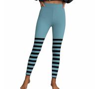 Masrin Legging d'Halloween pour femme - Sexy - Mince - Pantalon rayé - Taille haute - Sport - Pantalon de fitness - Collant moulant - Pêche - Pantalon de yoga à rayures - Pantalon stretch - Costume