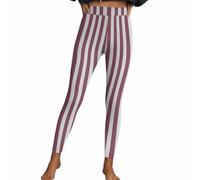 Masrin Leggings Femme Sexy Pantalon Rayé Décontracté Imprimé Pantalons Taille Haute Sport Pantalon de Fitness Collant Moulant Hanches Pêche Pantalon de Yoga Pantalon Extensible Costume Halloween