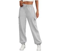 Masrin Pantalon de jogging cargo pour femme - Pantalon de sport long Palazzo - Pantalon de loisirs - Pantalon de course en coton - Pantalon chino - Pantalon de loisirs - Jambes larges - Taille haute