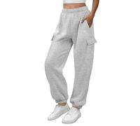 Masrin Pantalon de jogging long pour femme - Pantalon de sport Palazzo - Pantalon de loisirs - Pantalon de course en coton - Pantalon chino - Pantalon de loisirs - Jambes larges - Taille haute