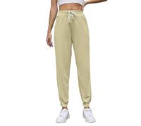 Masrin Pantalon de jogging pour femme - Pantalon de sport long Palazzo - Pantalon de loisirs - Pantalon de course en coton - Pantalon chino - Pantalon de loisirs - Jambes larges - Taille haute