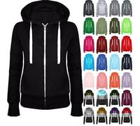 Masrin Veste de survêtement femme fermeture éclair complète veste de mi-saison unie sweat à capuche manteau légèrement cintré veste universitaire avec capuche coton veste de sport veste d'entraînement