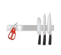 MASS DYNAMIC Porte-couteaux magnétique pour mur - Porte-couteaux en acier inoxydable de 40 cm avec aimants puissants, organiseur mural pour ustensiles de cuisine et ustensiles, solution de rangement