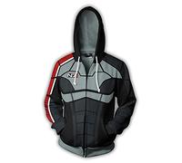 Mass Effect N7 Sweat À Capuche Zippé Homme,Cosplay Hoodies Manches Longues,Veste À Capuche Zippé Sport Homme Femme