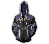 Mass Effect N7 Sweat À Capuche Zippé Homme,Cosplay Hoodies Manches Longues,Veste À Capuche Zippé Sport Homme Femme