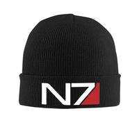 Mass Effect N7 Tricot Chapeau Bonnet Chapeaux D’Hiver Chaud Acrylique Hip-hop Caps pour Hommes Femmes Cadeaux
