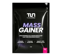 MASS GAINER | Gainer Prise de Masse Musculation | Créatine | +1200 kcal par jour | Protéines Whey & Caséine + Glucides Avoine & Maltodextrine + MCT | 20 Portions par Doypack de 2 kg | Fraise | TLN
