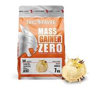 MASS GAINER ZERO +71% Glucides Bi-Sources, 22% Protéines, Prise de Masse Rapide, Gain de poids et Masse Musculaire - 7kg - Saveur Vanille - Eric Favre