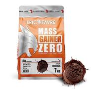 MASS GAINER ZERO +71% Glucides Bi-Sources, 22% Protéines, Prise de Masse Rapide, Gain de poids et Masse Musculaire - 7kg - Saveur Chocolat - Eric Favre