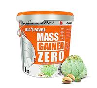 MASS GAINER ZERO +71% Glucides Bi-Sources, 22% Protéines, Prise de Masse Rapide, Gain de poids et Masse Musculaire - 7kg - Saveur Pistache - Eric Favre