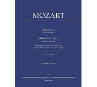 Mass in C Major K.220 (Arranged for Soloists, Choir and Organ) [Import]