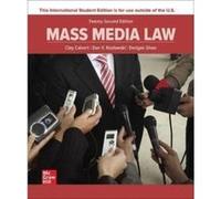 Mass Media Law ISE by Clay Calvert Clay Calvert (Auteur)