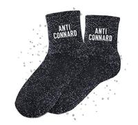 MASSA Chaussettes Paillettes - Taille Unique - Connasse, Bichette, Chaton, Bad Bitch, Patate, Casse Couilles, Blondinette, Brunette, Anti Connard, Tana - Chaussettes à Paillettes (Anti Connard)