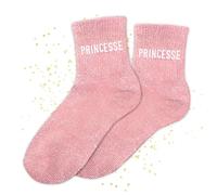 MASSA Chaussettes Paillettes - Taille Unique - Parfaite, Unique, Wesh, Tana, Princesse, Pipelette, Raleuse, Gourmande, Aigrie, Mamounette - Chaussettes à Paillettes (Princesse)