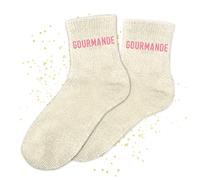 MASSA Chaussettes Paillettes - Taille Unique - Parfaite, Unique, Wesh, Tana, Princesse, Pipelette, Raleuse, Gourmande, Aigrie, Mamounette - Chaussettes à Paillettes (Gourmande)