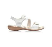 Rieker Femme Damen 659C7 Sandalen Sandale, weiß, 41 EU