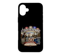 Massachusetts 250e Anniversaire de l'insurrection du thé de Boston Coque pour iPhone 16 Plus