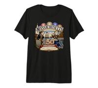 Massachusetts 250e Anniversaire de l'insurrection du thé de Boston T-Shirt Haut de Gamme