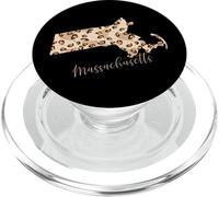 Massachusetts Carte Léopard de l'État du Massachusetts PopSockets PopGrip pour MagSafe
