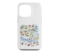 Massachusetts, MA, États-Unis, Cartes d'icônes, Boston Coque pour iPhone 13 Pro
