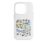 Massachusetts, MA, États-Unis, Cartes d'icônes, Boston Coque pour iPhone 14 Pro