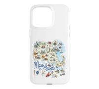 Massachusetts, MA, États-Unis, Cartes d'icônes, Boston Coque pour iPhone 15 Pro Max