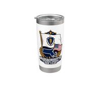 Massachusetts Stands Under One Flag Gobelet isotherme en acier inoxydable double paroi