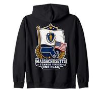 Massachusetts Stands Under One Flag Sweat à Capuche