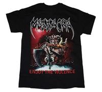 Massacra Enjoy The Violence Death Thrash Metal Loud Blast Unisex 100% Cotton Short-Sleeve T-Shirts Black S