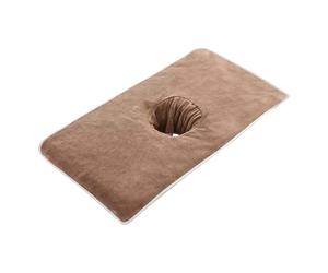 Massage Bed Face Towel - Breathable Face Hole And Hygiene Protection, Quick Dry Microfibre Design, 80 X 40cm Universal Fit 130g Lightweight Cloth, Absorbent Synthetic Fibre White For Lash Bed Spa
