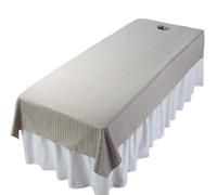 Massage Bed Sheet Housse de table massage beauté réutilisable, drap salon spa avec trou for le visage, anti-rides en coton polyester(Type 2)