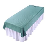 Massage Bed Sheet Housse de table massage beauté réutilisable, drap salon spa avec trou for le visage, anti-rides en coton polyester(Type 3)