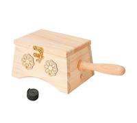 Massage Box, Wooden Handheld Massager with Strap, Plant Burner Tool for Body Relaxation, Belly, Navel, Waist, Back, Neck, Knee for Women, Men, Adults, Elderly