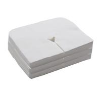 Mašsagè Couvre-visages De Table - 100 Serviettes Non Tissées Perforées Avec Ouvertures En Forme Cœur/U | Couvre-appuie-tête Jetables Pour L'ène Du Lit Spa, Visage Massage, Doux Et Respirants