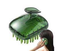 Massage du cuir chevelu en silicone - Poils doux - Brosse de lavage amovible - Pinceau à shampoing anti-glissement - Cuir chevelu multifonction pour cheveux secs et humides - 3,31 x 2,68 x 2,76 pouces