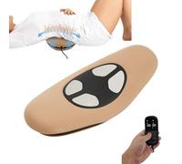Massage du dos, électrique, appareil de massage lombaire avec télécommande filaire, appareil de massage du dos avec minuterie, vibration et chaleur, endurance 90 minutes (marron)