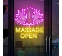 Massage ouvert LED 3D gravé néon signe USB luminosité réglable salon bars coiffeurs pub mariage fête salon réunions salle de jeu homme grotte noël art décor mural