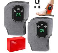 Massage Pieds, Masseur Pied, Masseur 3-En-1, 3 Modes 5 Niveaux De Chauffage, Revitive Stimulateur Circulatoire, Massage Pieds électrique Chauffant Réglable Rechargeable Et Portable Tensions Et Fatigue