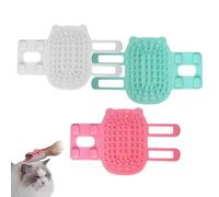 Massage pour chat, chaton pour chat et chien, coin de massage pour chats, peigne à chatouiller avec 63 dents de peigne rondes, brosse d'angle pour chat, gratte-dos, brosse à poils longs (rose, vert,