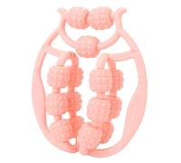 Massage Roller, 15 Wheels Muscle Roller Pink Circular Leg Clamps PP Multipurpose Handheld Massage Roller for Leg Arm Neck Body