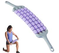 Massage Roller For Legs - Four Dimensional Muscle Massage Roller Adjustable Training Tool, Rotating Wheels + Ergonomic Non Slip Grip | High Density EVA Foam - For Thigh &