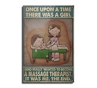 Massage Therapy Once Upon A Time There Was A Girl Who Really Wanted To Become A Massage Therapist It Was Me The End Art mural vintage Poster sur toile et tableau mural Motif famille B