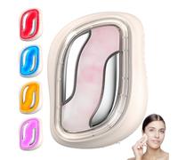 Massage Visage Électrique avec Pierre Jad, Vibration et Chaleur, 4 Modes EMS Appareil de Gua Sha Visage, Appareil de Massage Visage 4 Couleurs, Appareil Anti Rides Visage