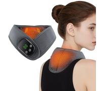 Massager 3-en-1 à Méthode Triple, Chauffe-Compress, Vibrations, Réglable, 3 Modes de Vibration, 5 Niveaux de Chaleur, Compact, Rechargeable, Soulagement Chauffant pour la Cheville,Protection