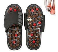 Massager de pied, pantoufles de massage de thérapie d'aimant avec la forme de chaussures pour le soin de santé d'activation de sang.(40-41-Point rotatif marron)