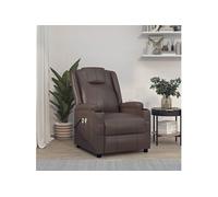 Massagestoel elektrisch kunstleer bruin3073797